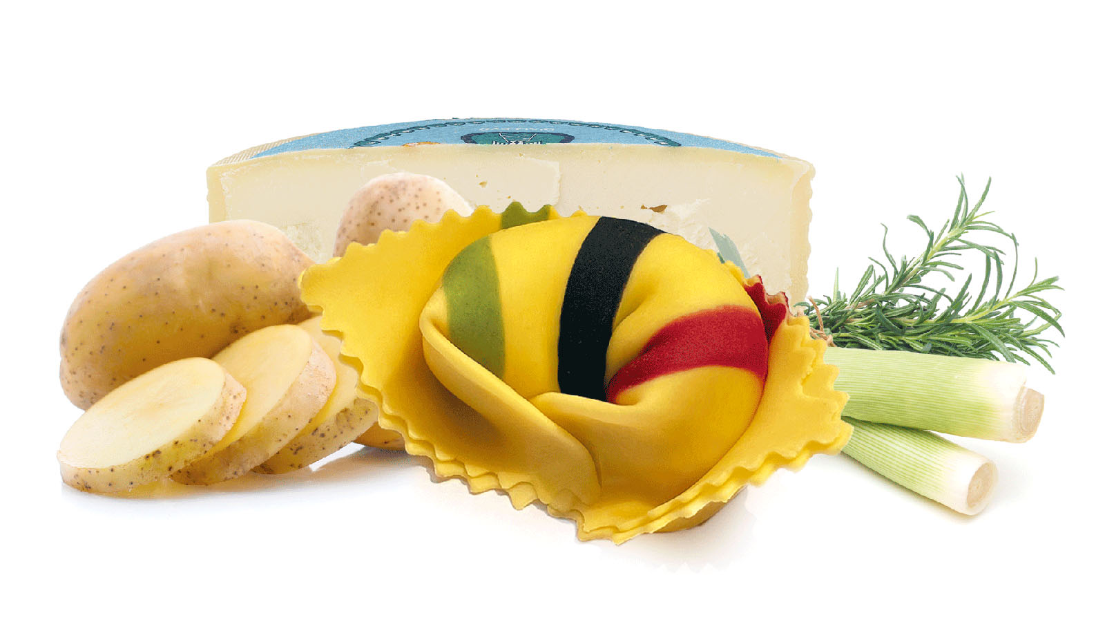 TORTELLONI NINFA SILVIA, SFOGLIA TRICOLORE - Pastifico al Castello